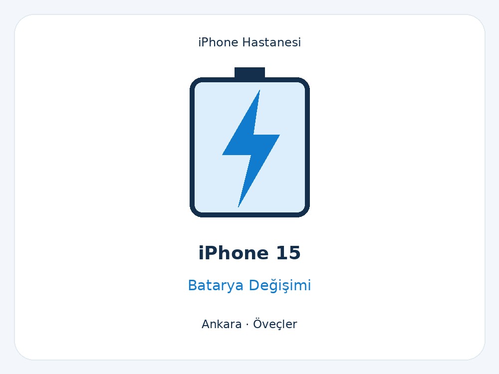 iPhone 15 Batarya Değişimi