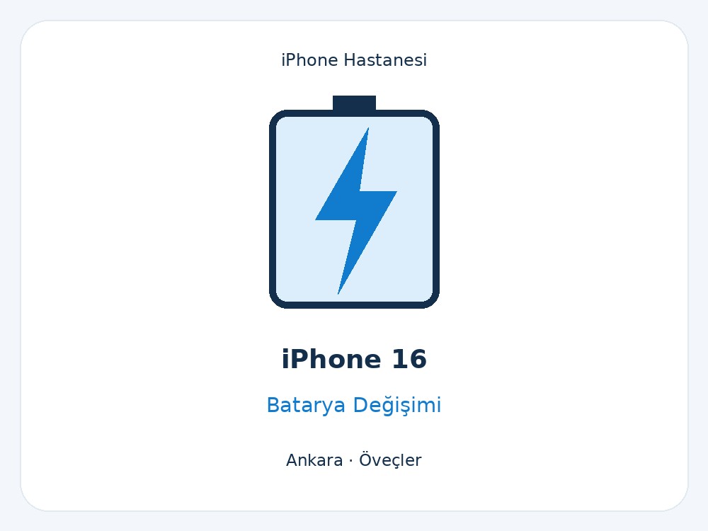 iPhone 16 Batarya Değişimi