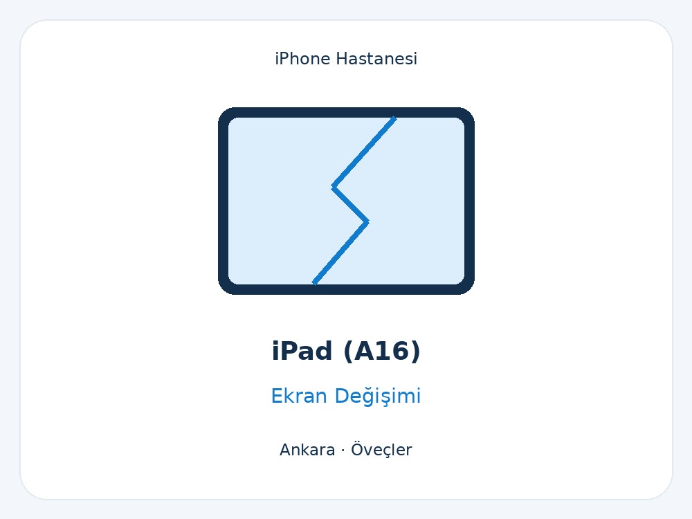 iPad (A16) Ekran Değişimi