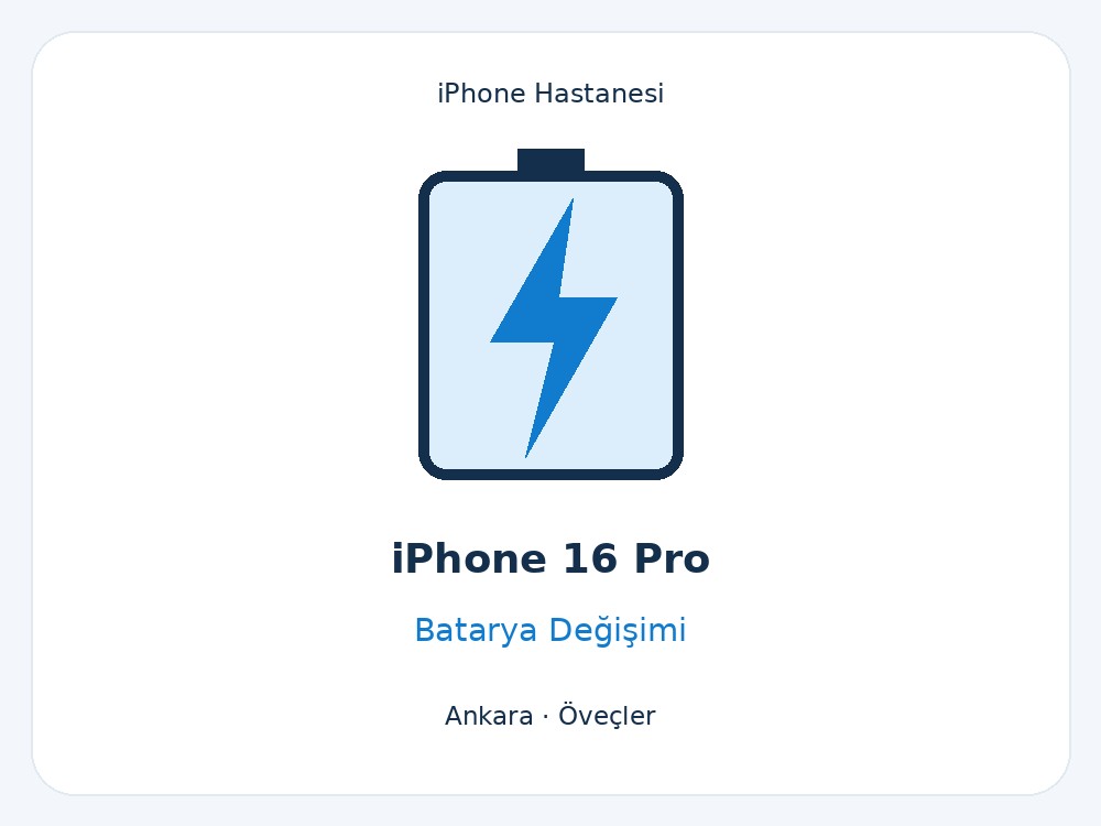 iPhone 16 Pro Batarya Değişimi