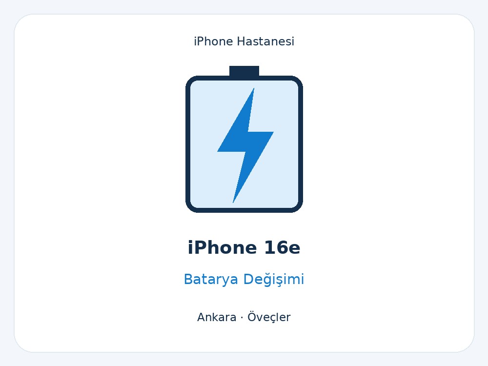 iPhone 16e Batarya Değişimi